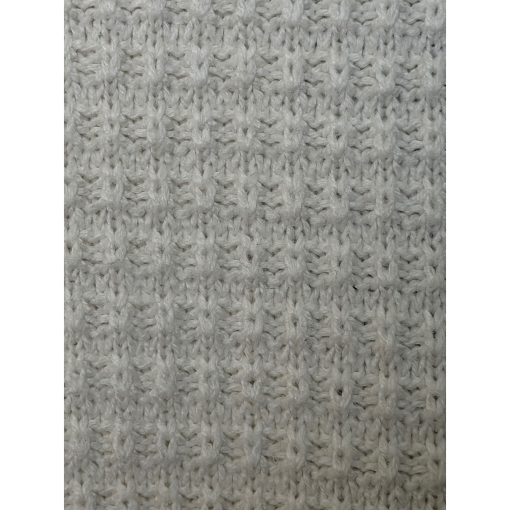 J Jill Wearever White Navy Textured Knit Cardigan Sweater S Tall Nautical - Picture 11 of 15
